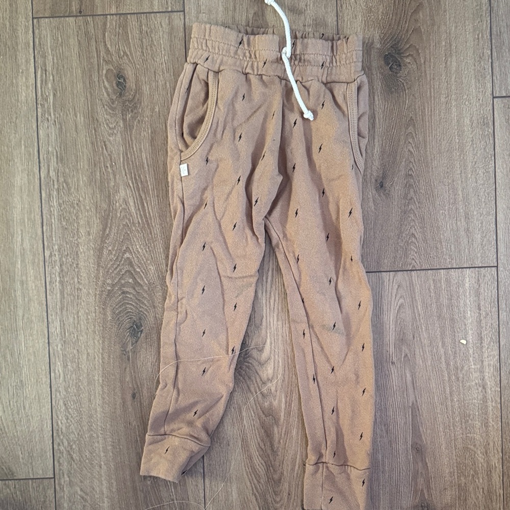 Kids' Brown Jogger Pants with Drawstring